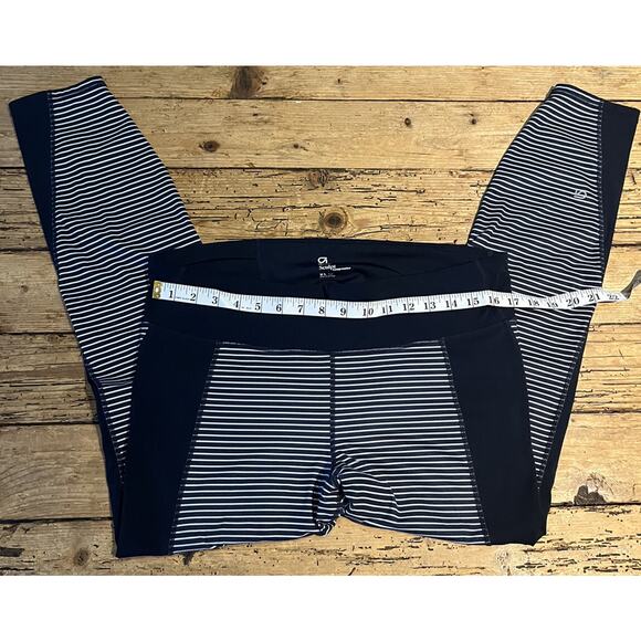 Gap Fit Sculpt Womens Size XL Tall Black White Compression Leggings Striped NWOT - Picture 3 of 6